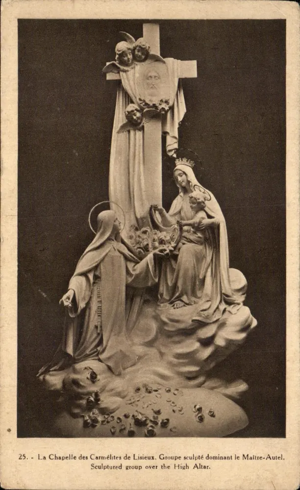 Die Kapelle der Carmeliterinnen von Lisieux — Skulptur über dem Hauptaltar — REINSA - Vorderseite