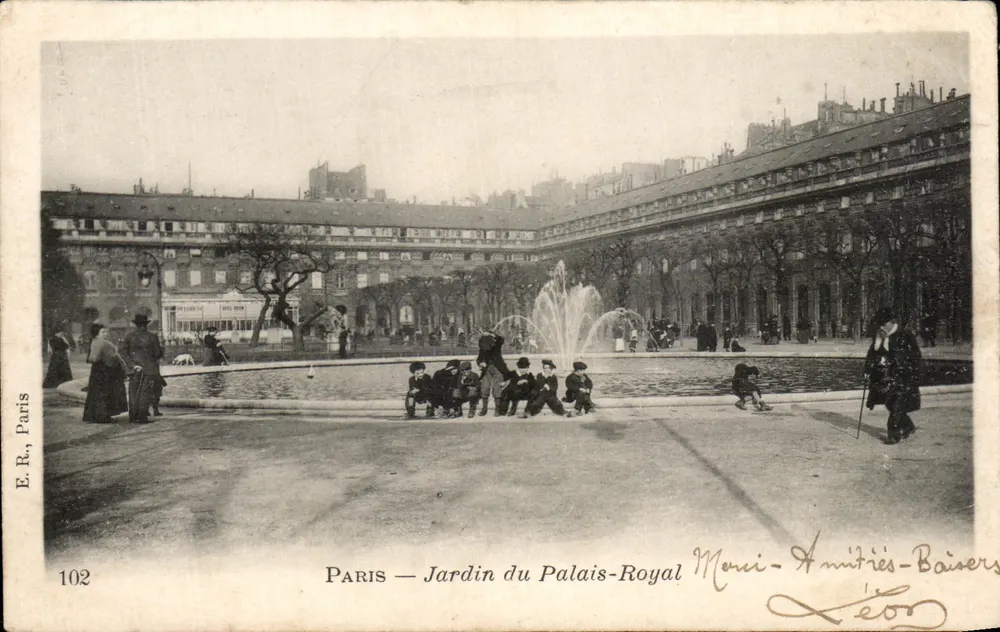 Paris — Jardin du Palais-Royal — E.R., Paris, n°102 - Vorderseite