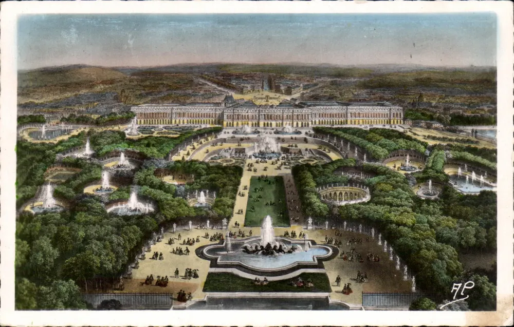 Versailles (S.-et-O.) — Allgemeiner Blick auf den Park und das Schloss — Éd. d'Art A.P. II, Colbart - Vorderseite
