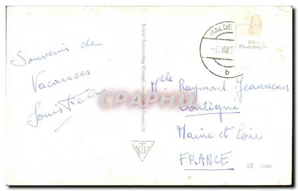 Hotel-Pension Seehof am Haldensee im Tannheimertal — Tiroler Kunstverlag Chizzi, n° 0469 - Verso