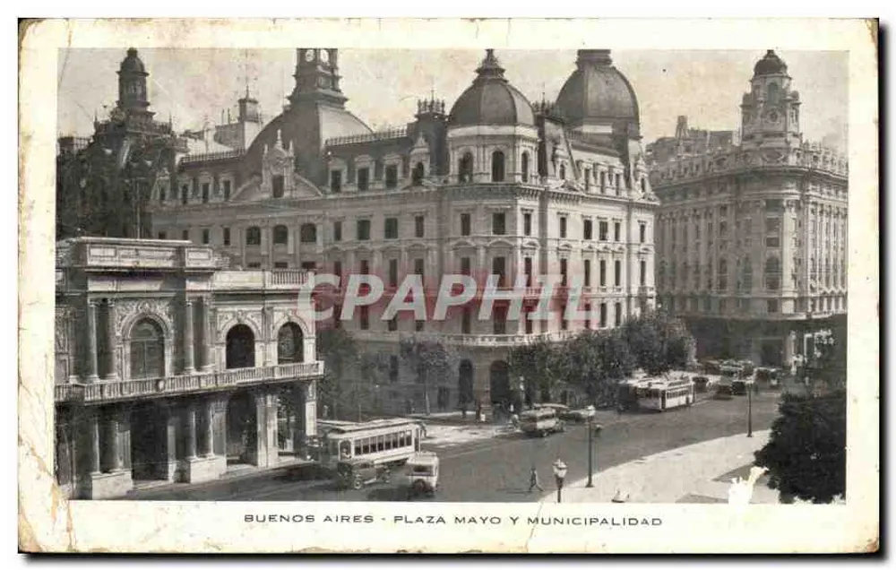 Buenos Aires - Plaza Mayo und Municipalidad — Edition Bourquin & Kœhlmann, Nr. 24 - Vorderseite