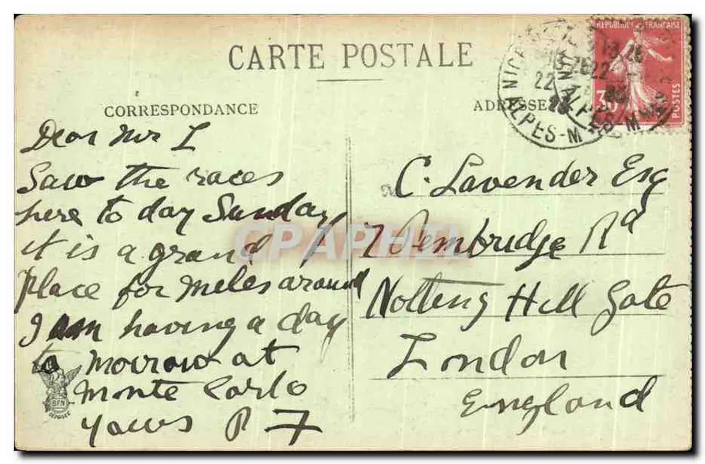Villefranche-sur-Mer — Ansicht des Hafens und der Flotte — n° 111 - Rückseite