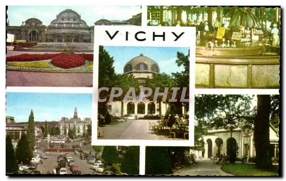 Vichy — vista panoramica e siti termali - Recto