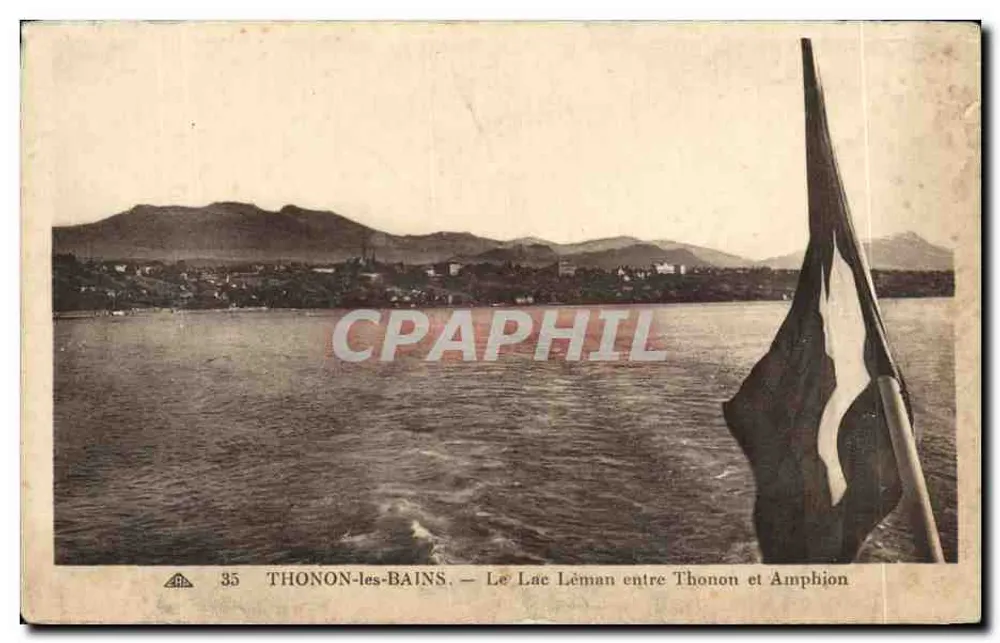 Thonon-les-Bains — Le Lac Léman entre Thonon et Amphion — éditeur THONON-les-BAINS, n° 35 - Vorderseite