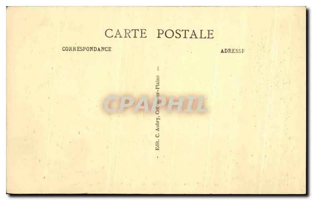 Vale da Celles (Vosges) — No Col da Chapelotte — C. Ashby, Celle-sur-Plaine - Verso