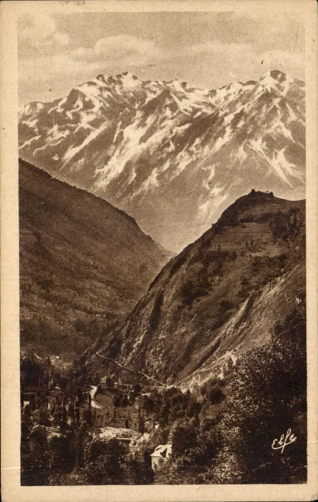 Barèges — Route des Pyrénées und Chapelle Saint-Justin — Verlag: Barouche frères - Vorderseite