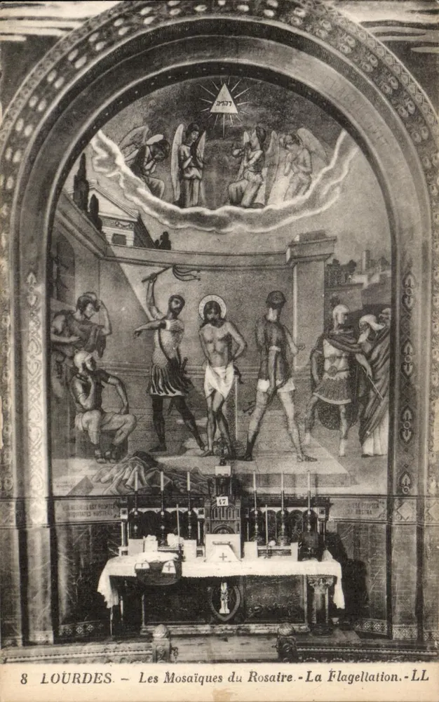 Lourdes — Die Rosenkranz-Mosaiken — Die Flagellation — LL - Vorderseite