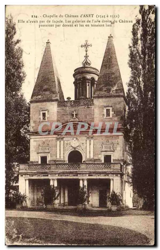 Capela do Castelo d'ANET (1545 a 1552) — editor não identificado, n° de série 134 - Frente