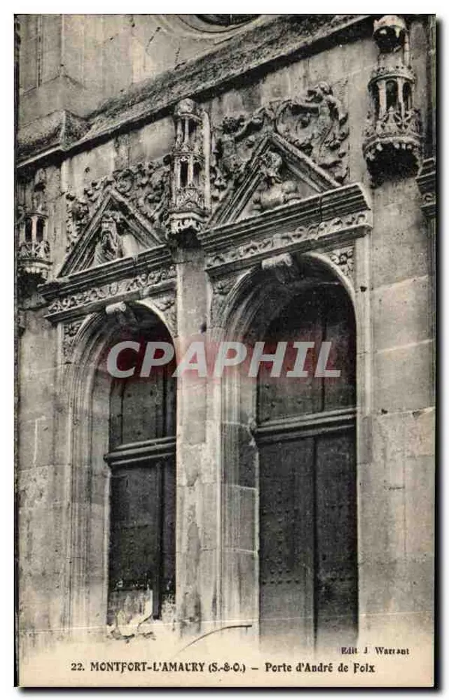 Montfort-l'Amaury — Porta d'André de Foix — Edit. J. Warrant - Recto