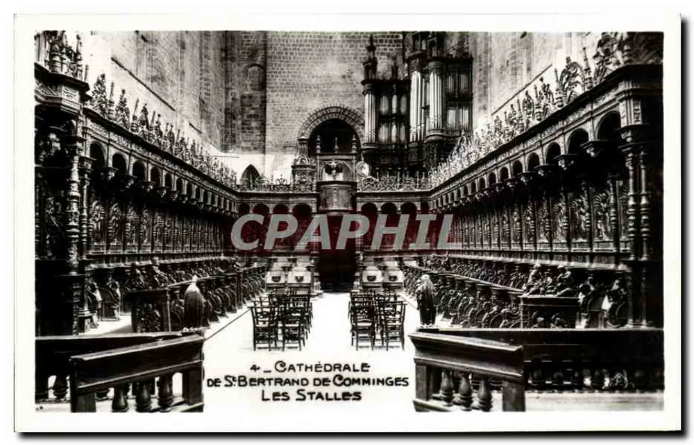 Catedral de Saint-Bertrand de Comminges — As bancadas — editor C.A.P. Paris - Frente