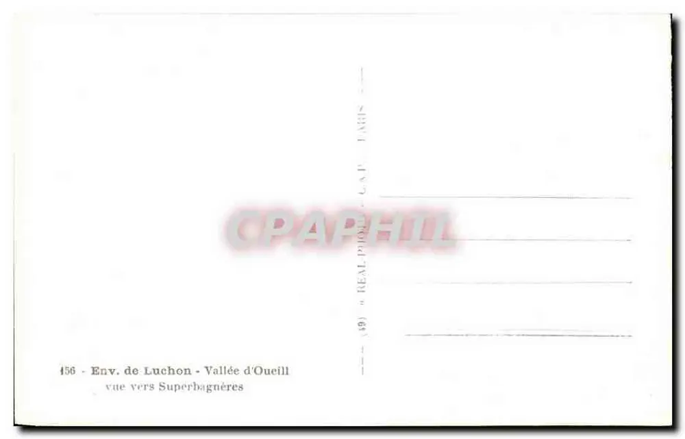 Arredores de Luchon — Vale de Oueill em direção a Superbagnères — CAA - Verso