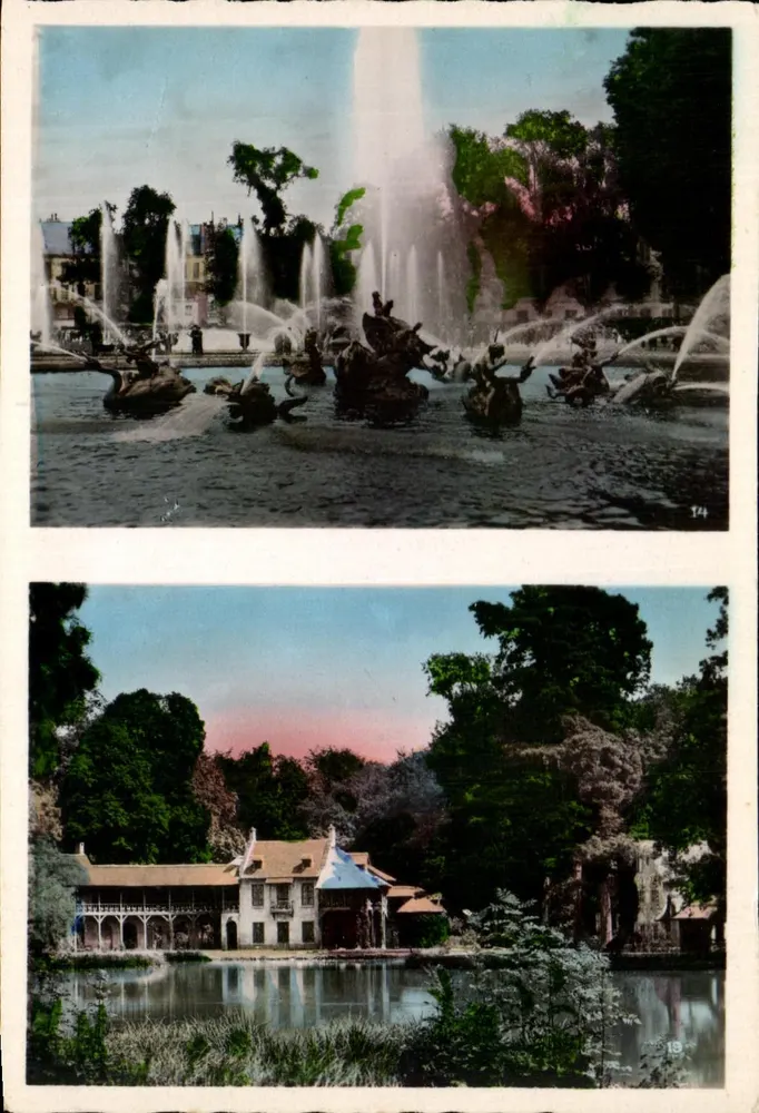 Bacia do Dragão (Grandes eaux) — A Casa da Rainha (Trianon) — série 44/19 - Frente