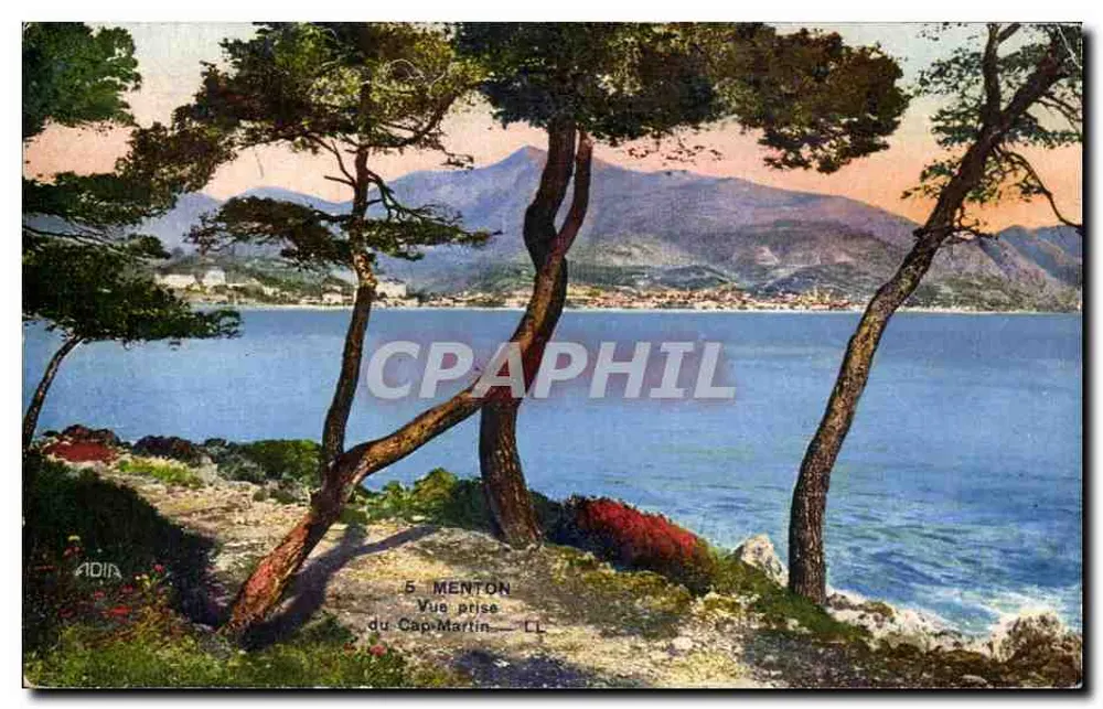 Vista do Cap Martin — Menton — Edição ADIA, n°5 - Frente