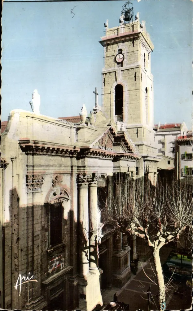 Die Kathedrale von Toulon — Ansicht der Fassade und des Turms — Éditions ARIS, Toulon - Vorderseite