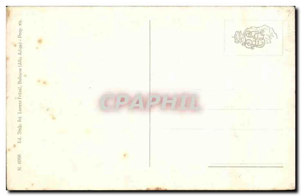 Hotel Carezza al Lago — Strada delle Dolomiti — Ed. 0958, N. 958, Ed. Stab. fot. Lorenz Frinal, Bolzano (Alto Adige) - Rückseite