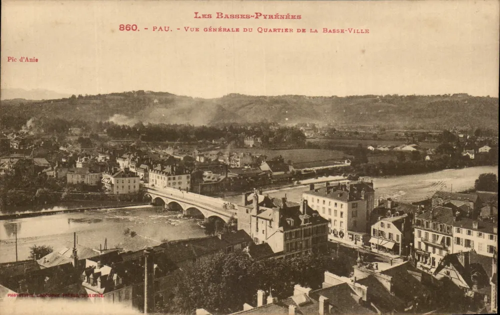 Pau - Allgemeiner Blick auf das Viertel Basse-Ville — Pic d'Anie, Serie 860 - Vorderseite