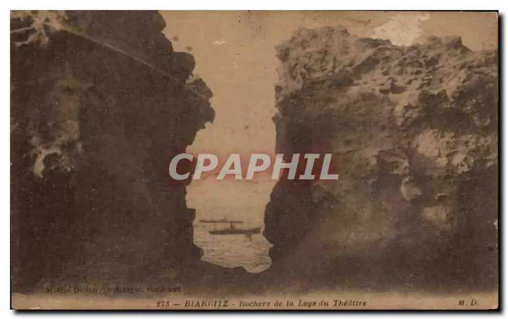 Biarritz — Rochers de la Loge du Théâtre — M. Ré. Delboy, Audiotype, Bordeaux, n°275 - Vorderseite