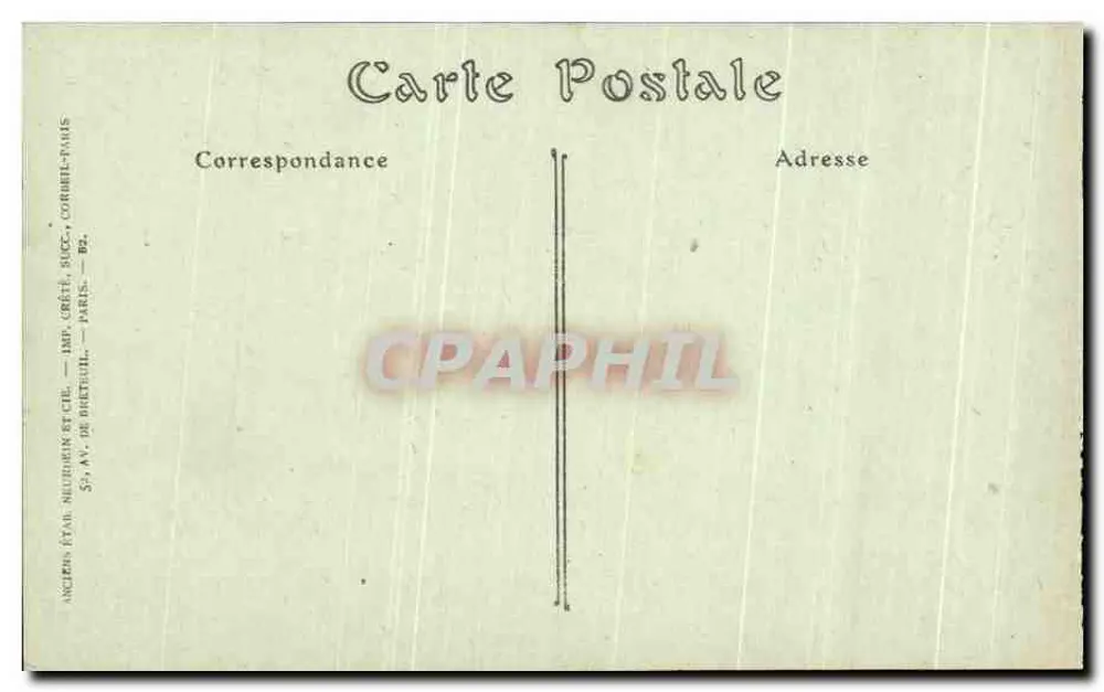 Versailles - Der Bassin d'Apollon an einem Tag der hohen Wasserstände — Imp. Créteil, Paris - Rückseite