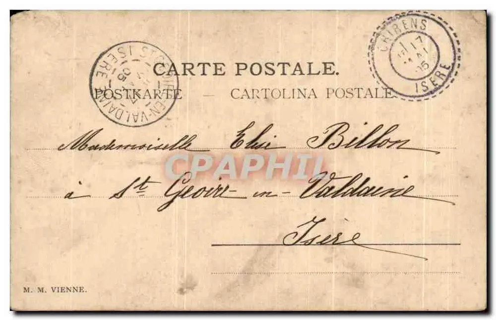 Enfants jouant — scène de Pâques — éditeur R. P. Wicherer - Verso