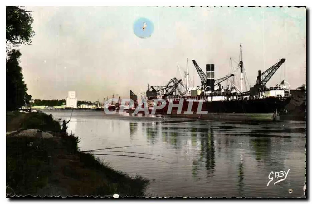 Caen (Calvados) - Navios no Môle — Éditions Gaby, n°134 - Frente