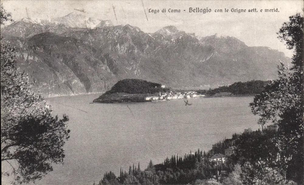 Lago di Como - Bellagio met de Grigne noordwest en zuidwest - Voorkant