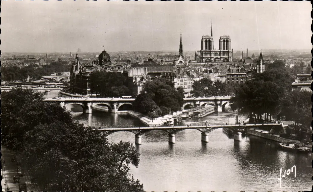 Paris — Ansicht der Seine, Notre-Dame und der Brücken — Éditions d'Art Martel - Vorderseite