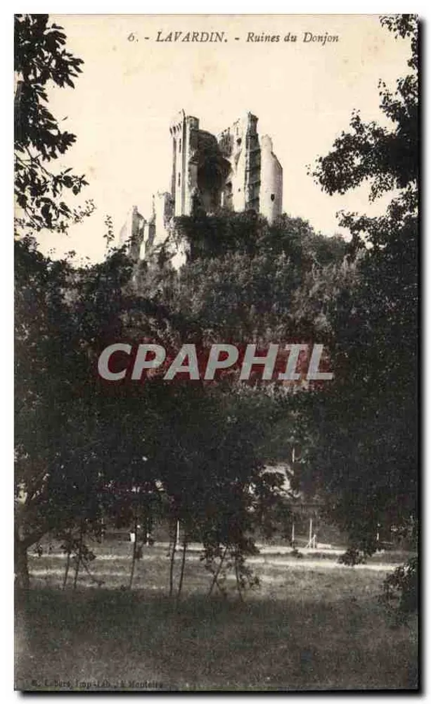 Lavardin - Ruínas do Donjon — Editor L. Bury, Imp. L. Mortelier - Frente