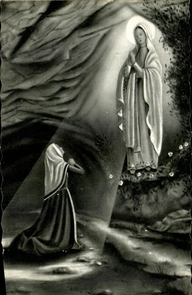 Die Erscheinung der Jungfrau von Lourdes bei Sainte Bernadette — Editions Pau - Vorderseite
