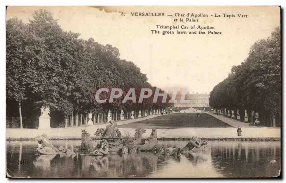 Versailles — Char d'Apollon - Le Tapis Vert — éditeur LE DELBY, PARIS - Vorderseite