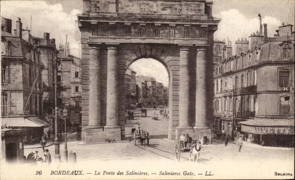 Bordeaux — Ansicht der Salinières-Tür — Verlag Selecta, Nr. 26 - Vorderseite