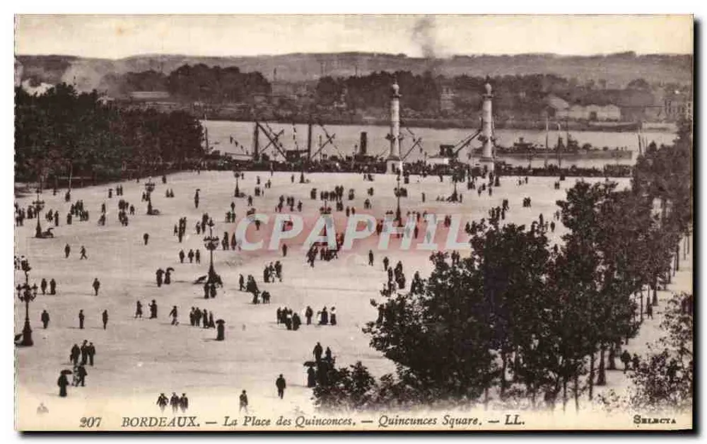 Bordeaux — A Place des Quinconces — Selecta, n°207 - Frente