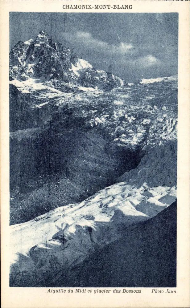 Aiguille du Midi und Gletscher des Bossons — Chamonix-Mont-Blanc — Photo Jaun - Vorderseite