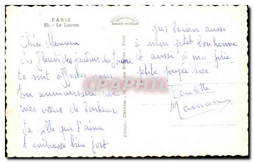 Jardins do Louvre — Paris — Editor Chantal - Verso