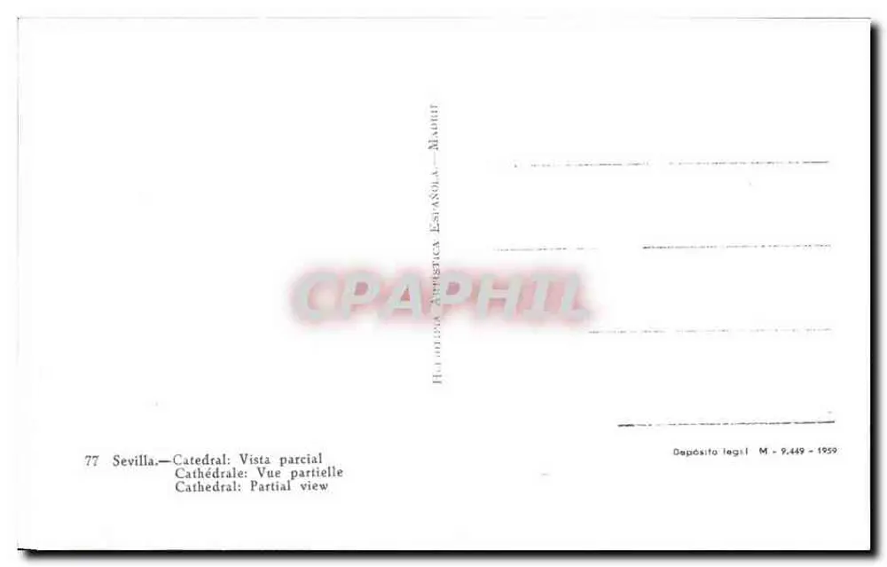 Sevilha — Catedral: Vista parcial — Éditions H. Ll. — n° 77 - Verso