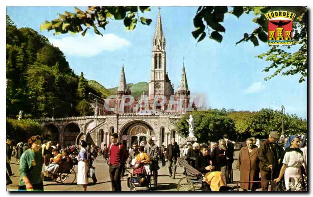 Lourdes — Basilika Notre-Dame de Lourdes — Ausgabe A. Doucet - Vorderseite