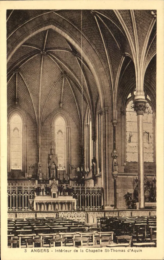 Angers - Innenansicht der Kapelle St-Thomas d'Aquin — unbekannter Verlag, Seriennummer 3 - Vorderseite