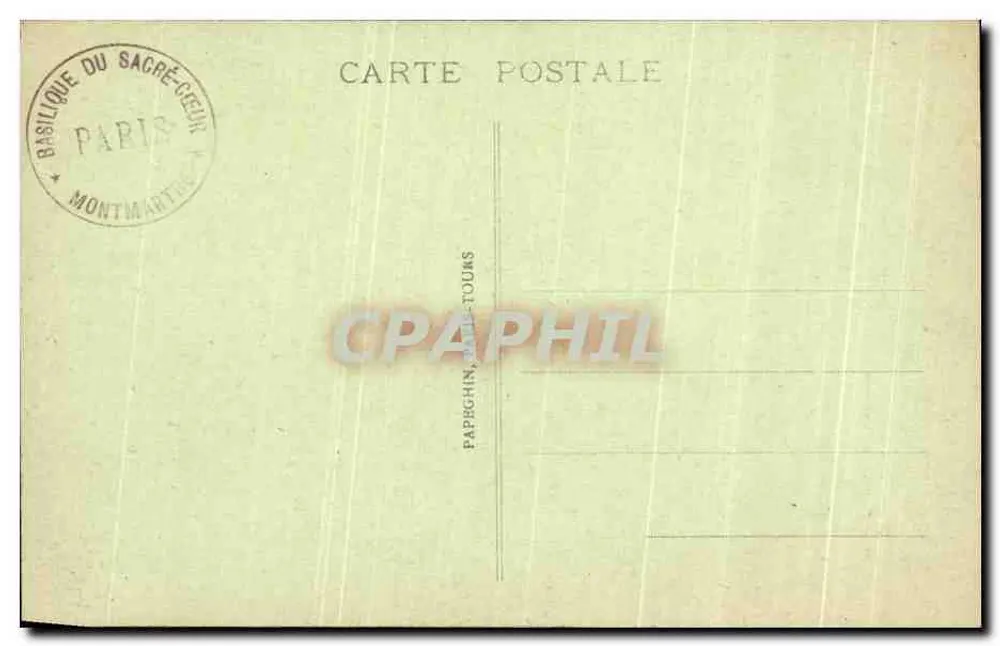 Paris - Die Basilika des Heiligen Herzens mit der monumentalen Treppe — A.P. n°462 - Rückseite