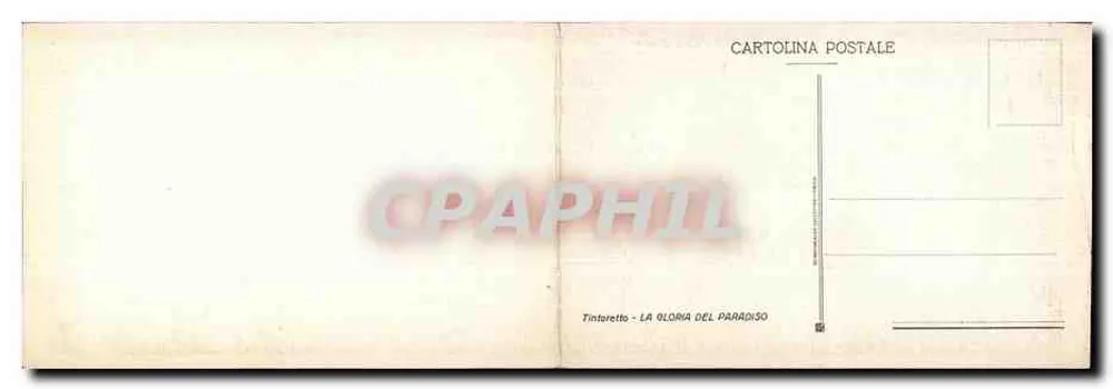 A Glória do Paraíso — Tintoretto — Cartolina Postale - Verso