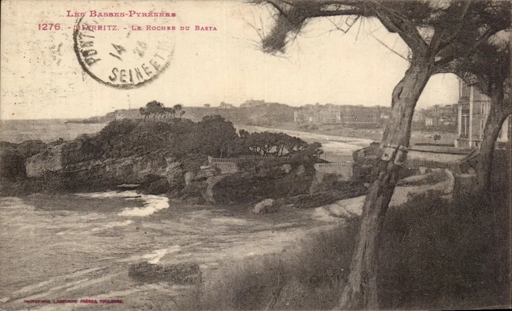Biarritz - Le Rocher du Basta — Die Basses-Pyrénées, Verlag L'Arrouche Frères, Toulouse, n° 1276 - Vorderseite