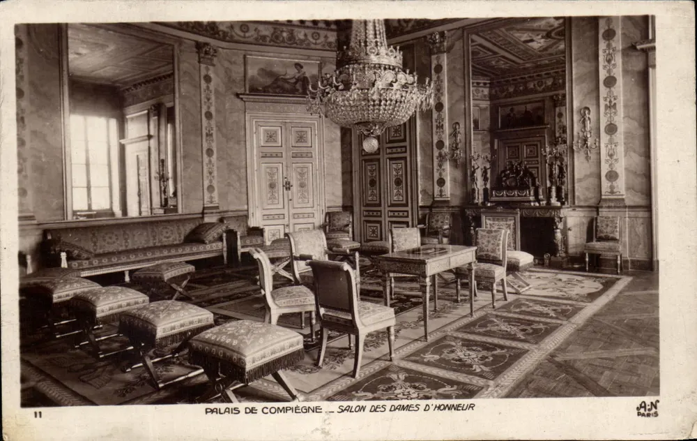 Palais de Compiègne — Salon des Dames d'Honneur — éditeur A.N. Paris, n° 11 - Frente