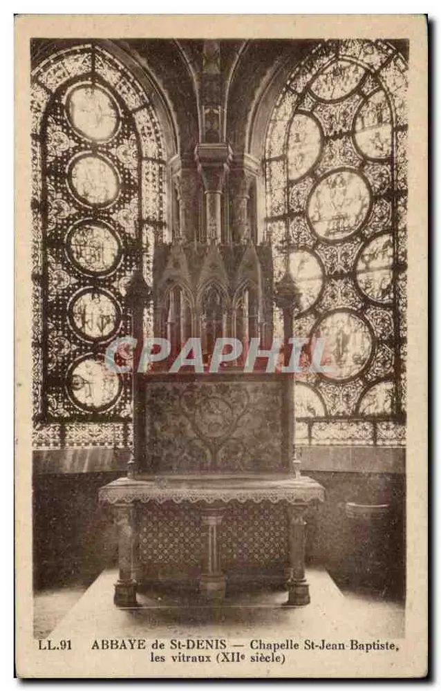 Abtei St-Denis — Kapelle St-Jean-Baptiste, die Glasmalereien (12. Jahrhundert) — LL.91 - Vorderseite