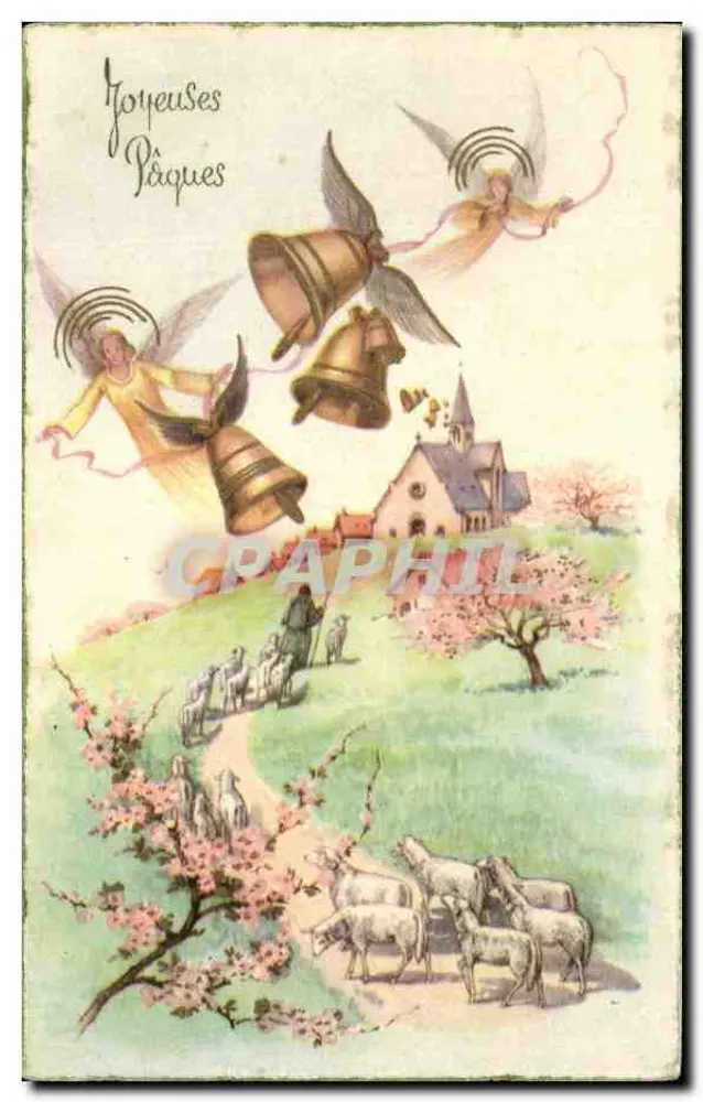 Engel und Glocken — Ostern — Superluxue Editions Paris - Vorderseite