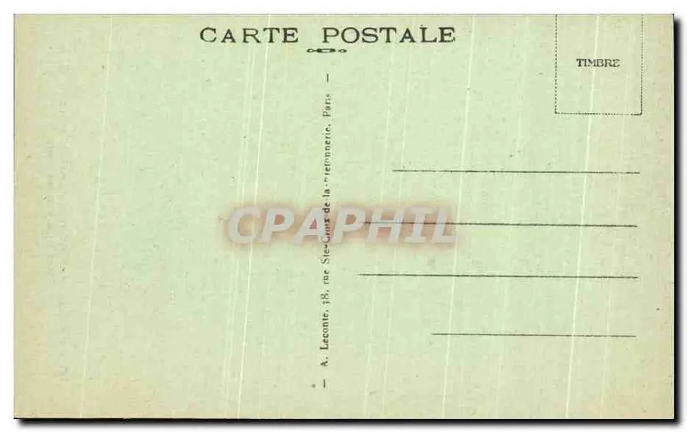 Paris — Grab des Unbekannten Soldaten — Verlag A. Leconte, Paris - Rückseite