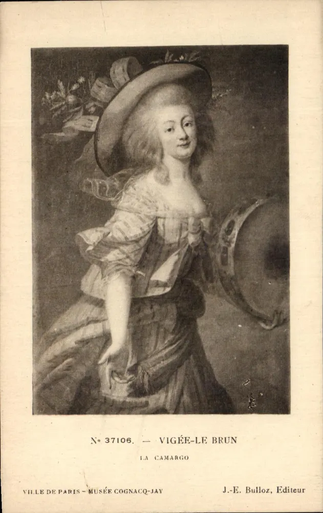 La Camargo — Retrato por Vigée-Le Brun — J.-E. Bulloz, Editor - Frente