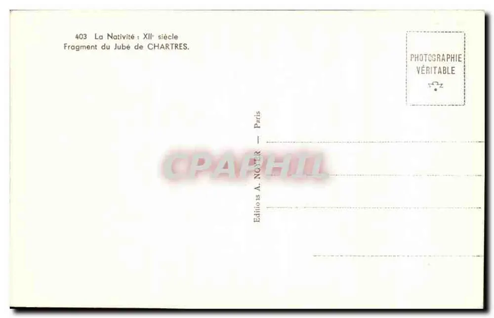A Natividade — XIIº século — Fragmento do Jubé de Chartres - Verso