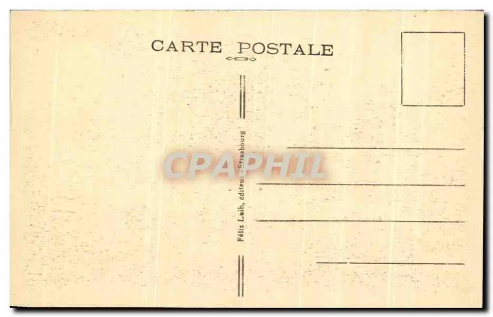 Ruínas do castelo de Spesbourg — Spesbourg — editor Félix Laib, Strasbourg - Verso