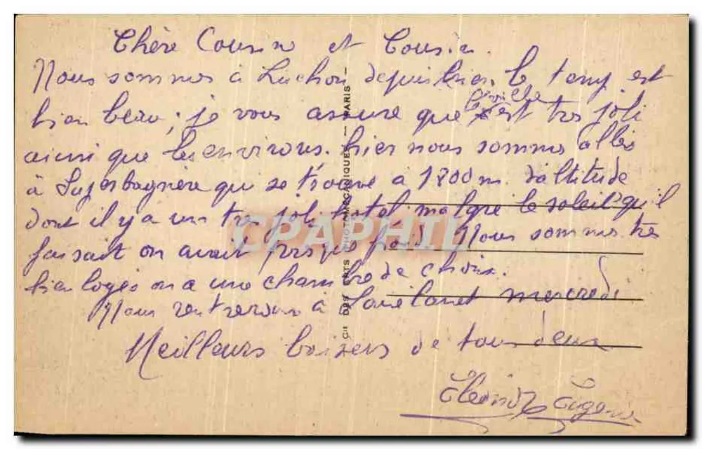 Luchon — Os Termas — editor anônimo, n° 17 - Verso