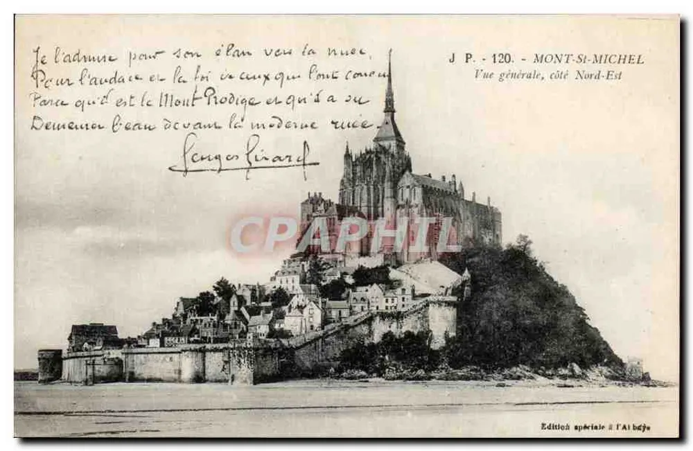 Mont-Saint-Michel — Allgemeiner Blick, Nordosten — Sonderausgabe der Abtei - Vorderseite