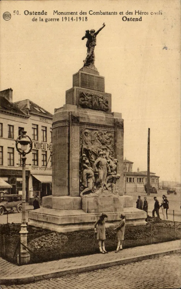 Ostend — Denkmal der Kämpfer und zivilen Helden des Krieges 1914-1918 — Verlag G. BERTHET, Nr. 50 - Vorderseite