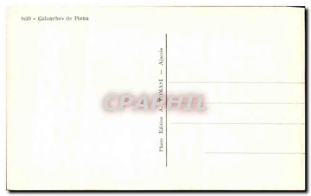 Calanches de Plana — Ansicht der Felsformationen — Foto A. TOMASI - Rückseite